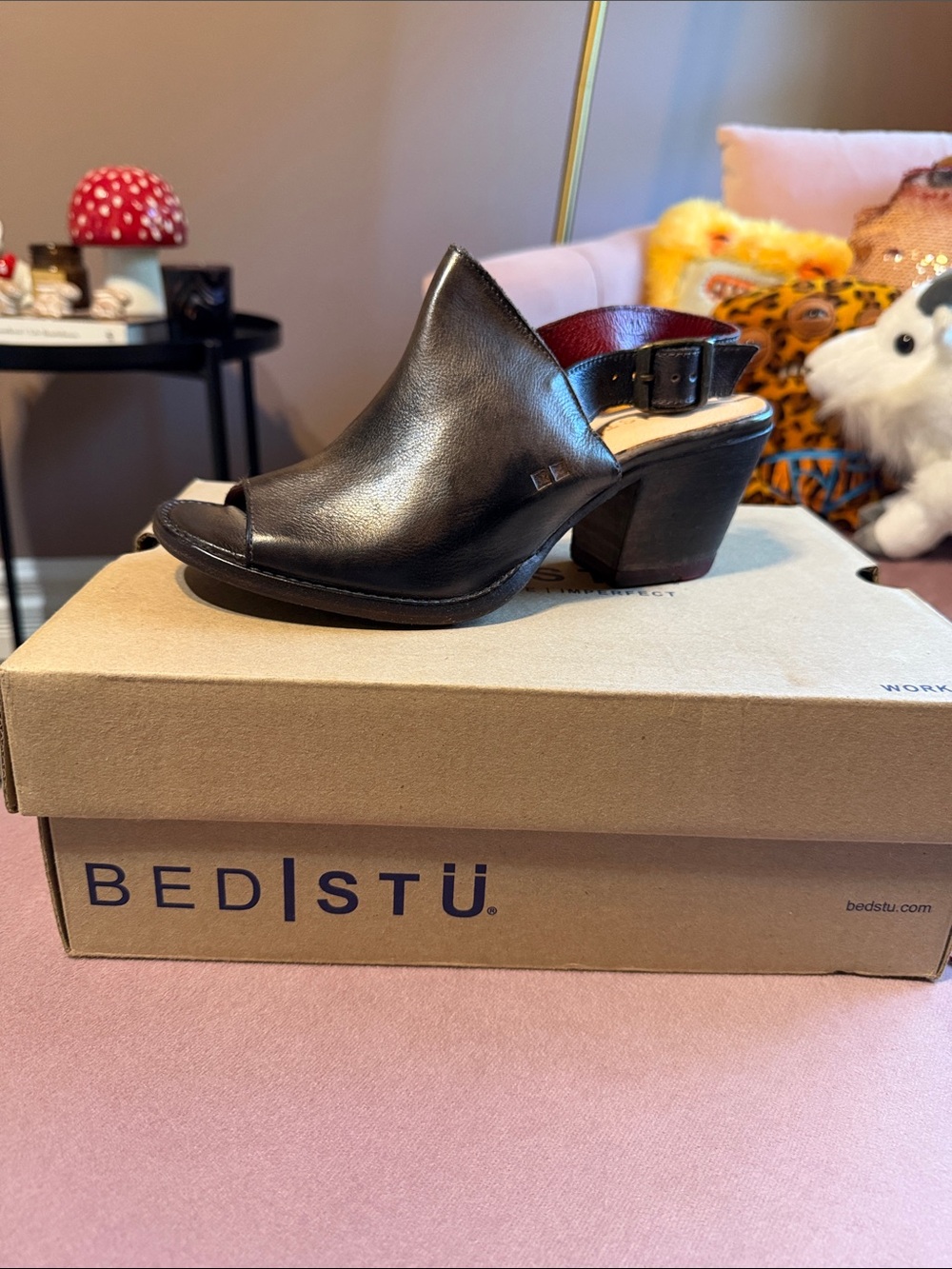 Women's Brown Leather Open-Toe Slingback Heeled Sandals NIB